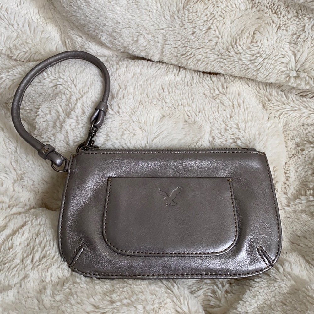 American Eagle - Pewter Zippy Wristlet Pouch